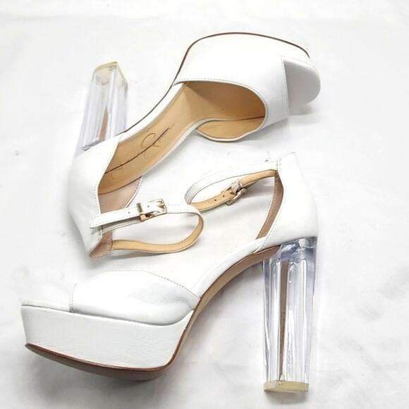 JESSICA SIMPSON-PISILA-2-HEELED LEATHER■SANDAL ANKLE STRAP- ■NWOB■ 💎LADIES 8💎 - Picture 10 of 16